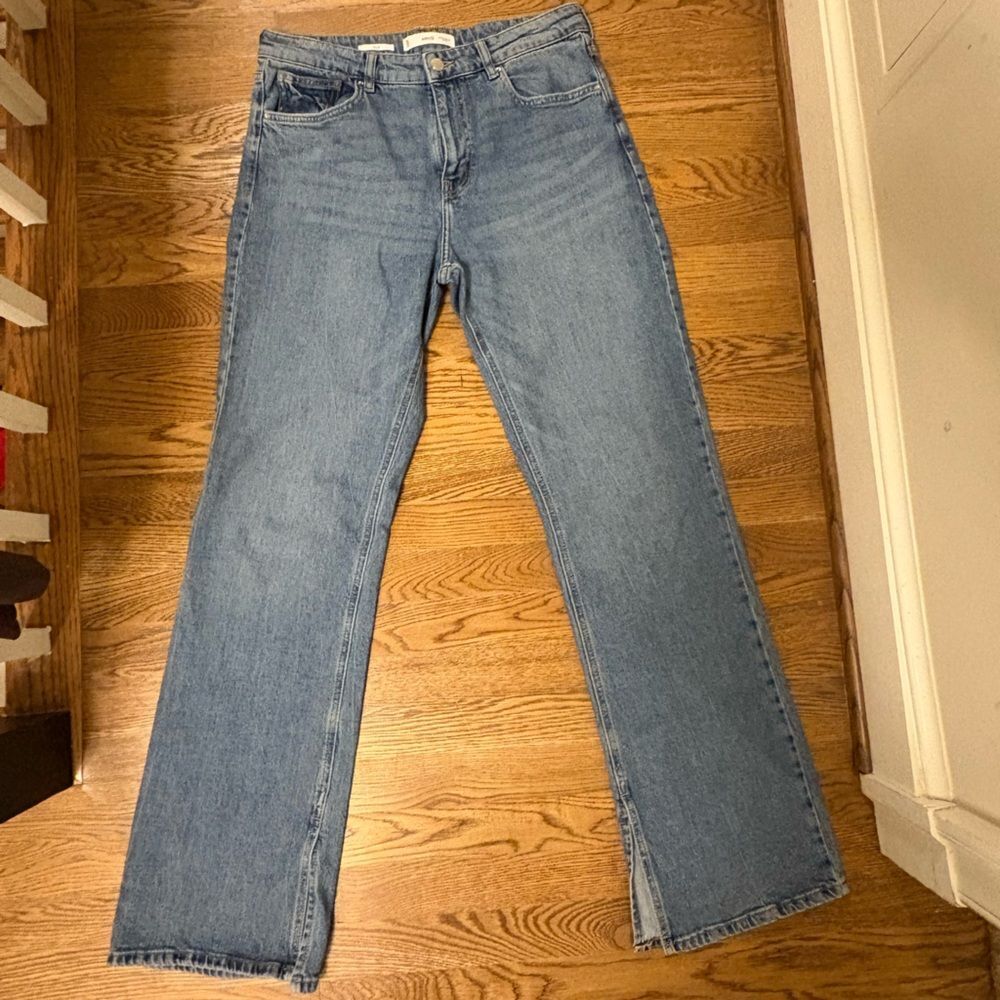 Mango Elle Split Hem Flare Jeans. Size 10